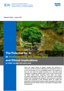 August 2020 IEAI - Research Brief: The Potential for AI in Implementing the Green Deal and Ethical Implications